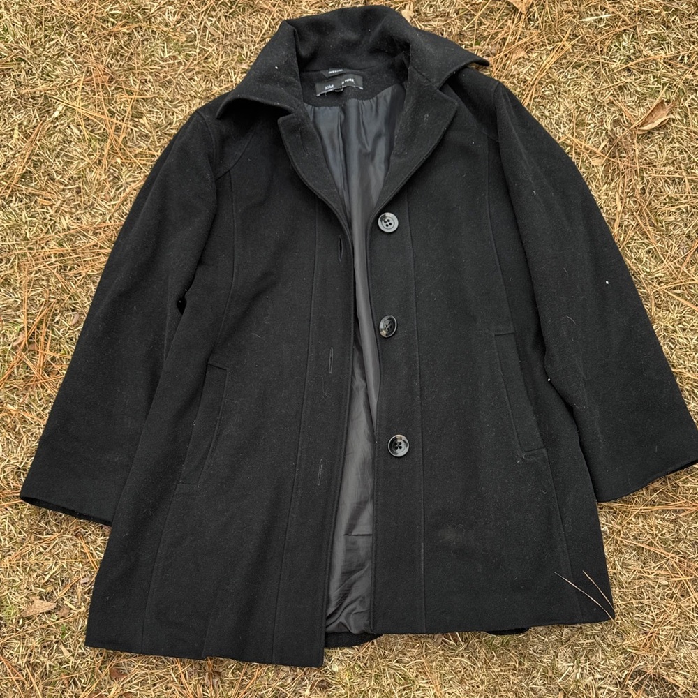Jones New York Classic Black Pea Coat
